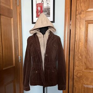 Brown Hooded Women's Jacket